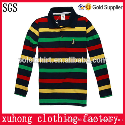 Kid long sleeve high quality polo shirt